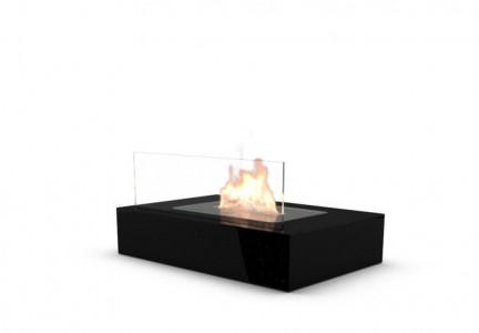 Glammfire retro bioethanol concept fire polished black granite p9404 13465 image